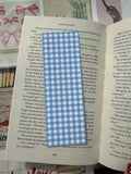 Blue gingham bookmark