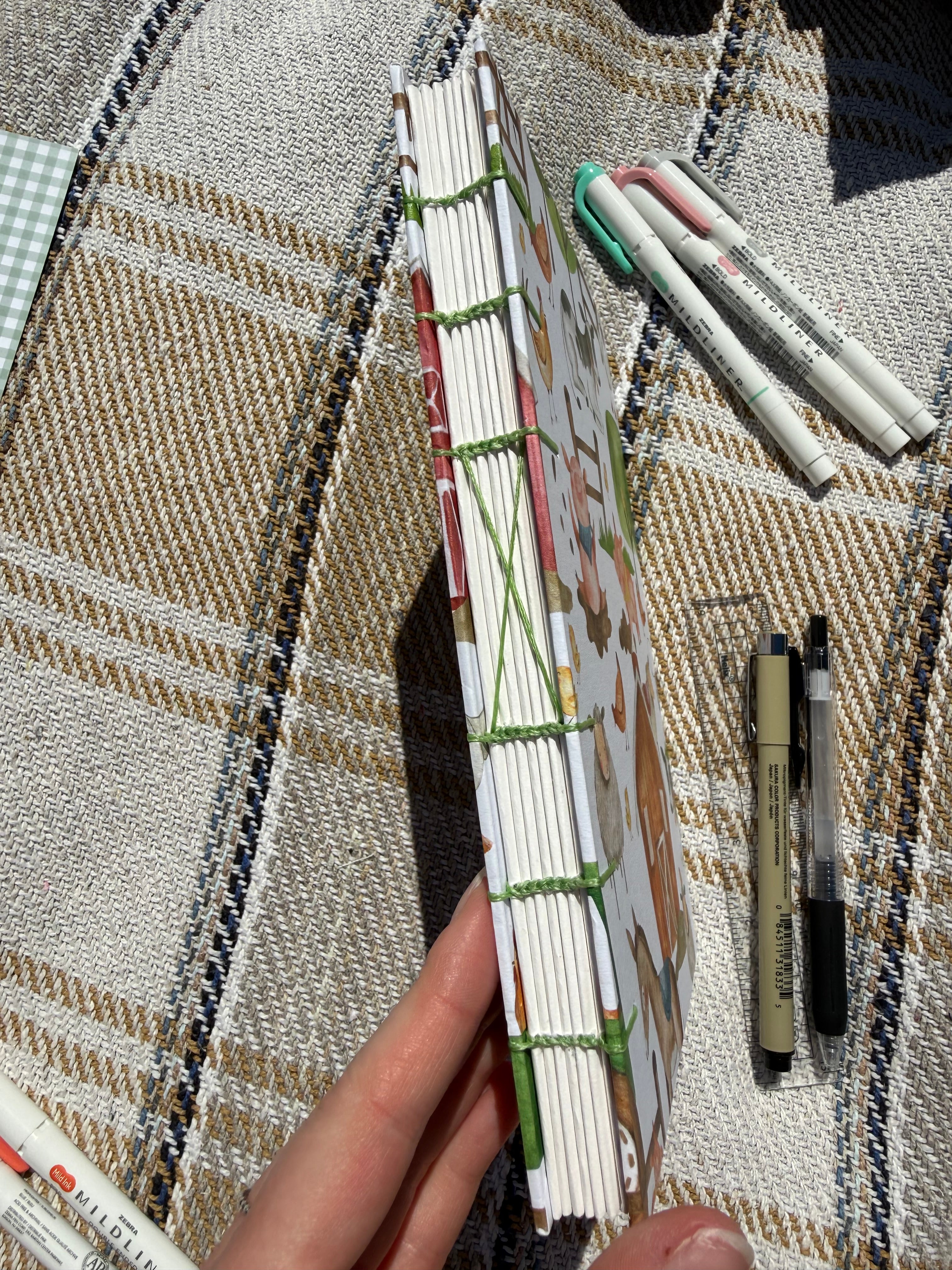 Hand sewn journals - special spine