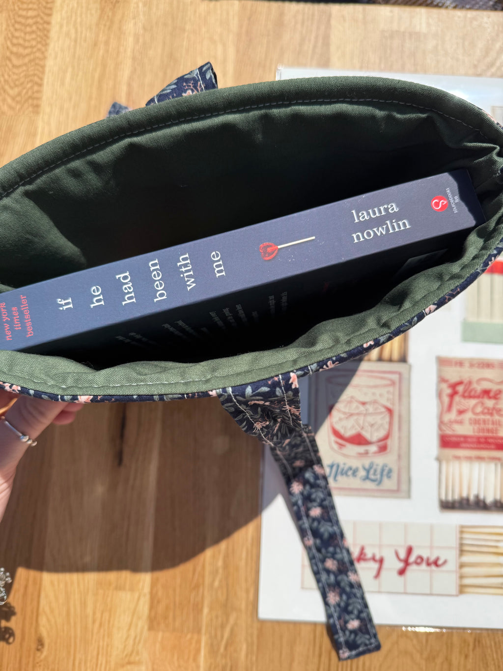Navy floral *limited edition* Book sleeve