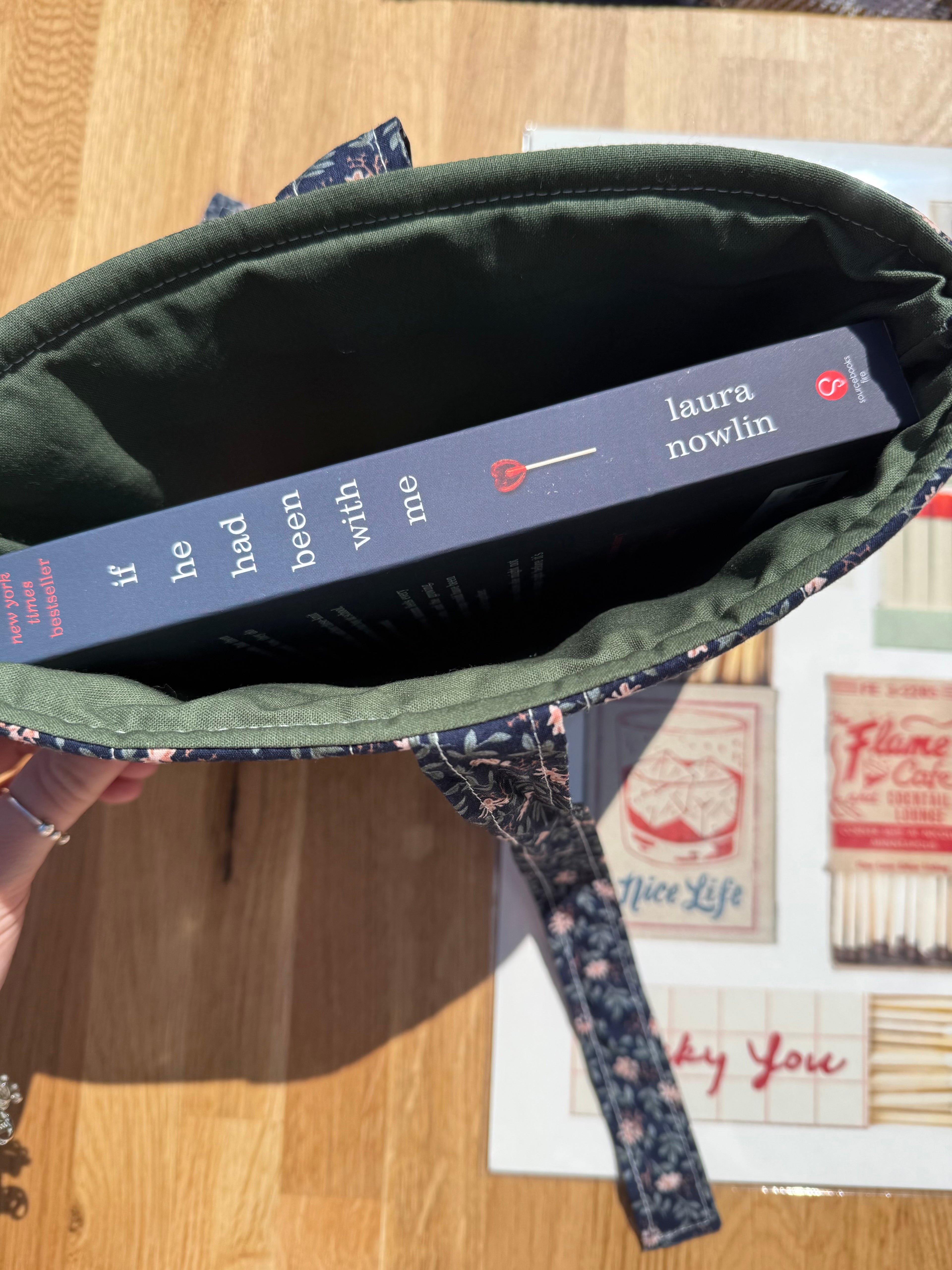 Navy floral *limited edition* Book sleeve