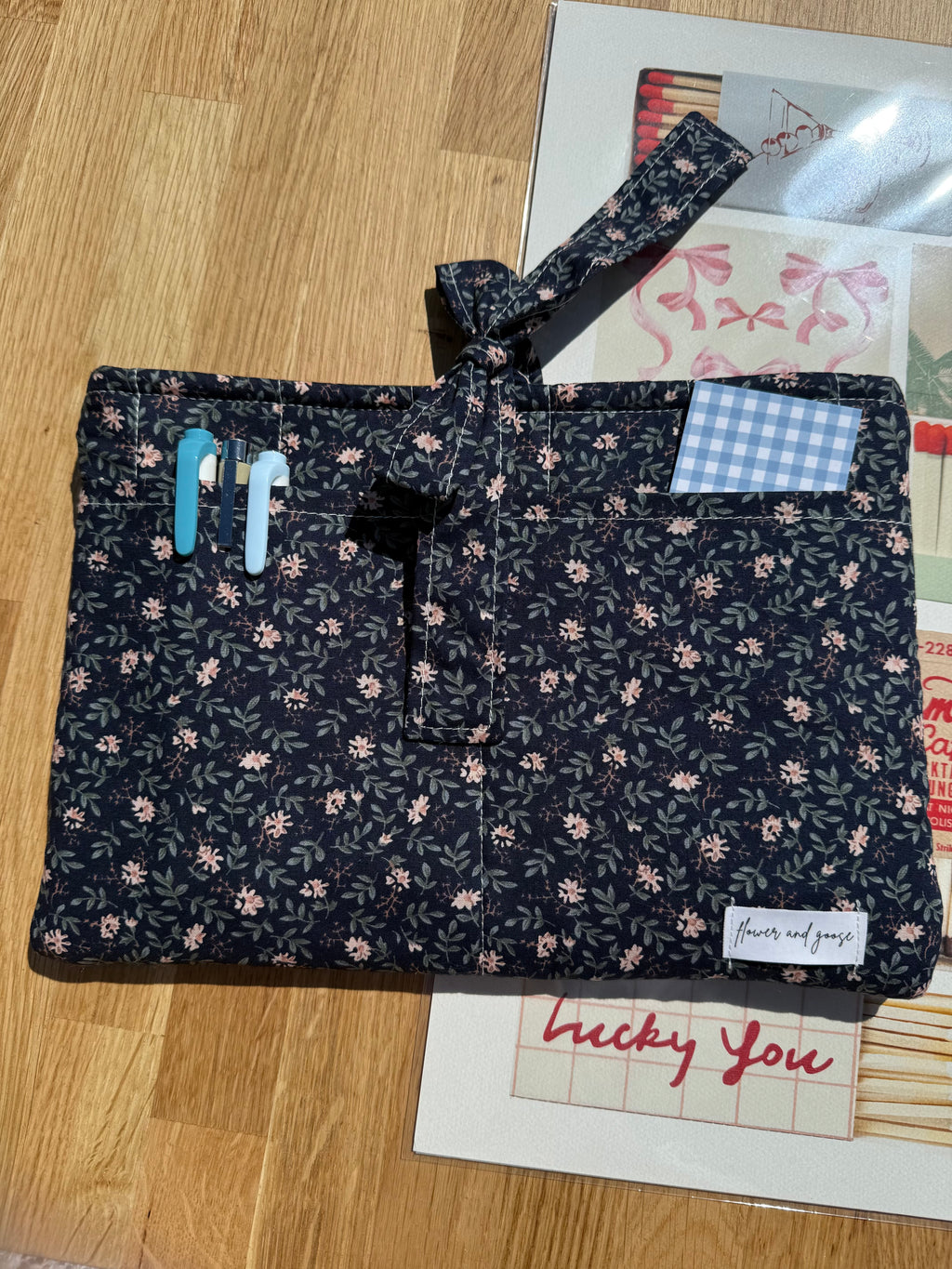 Navy floral *limited edition* Book sleeve