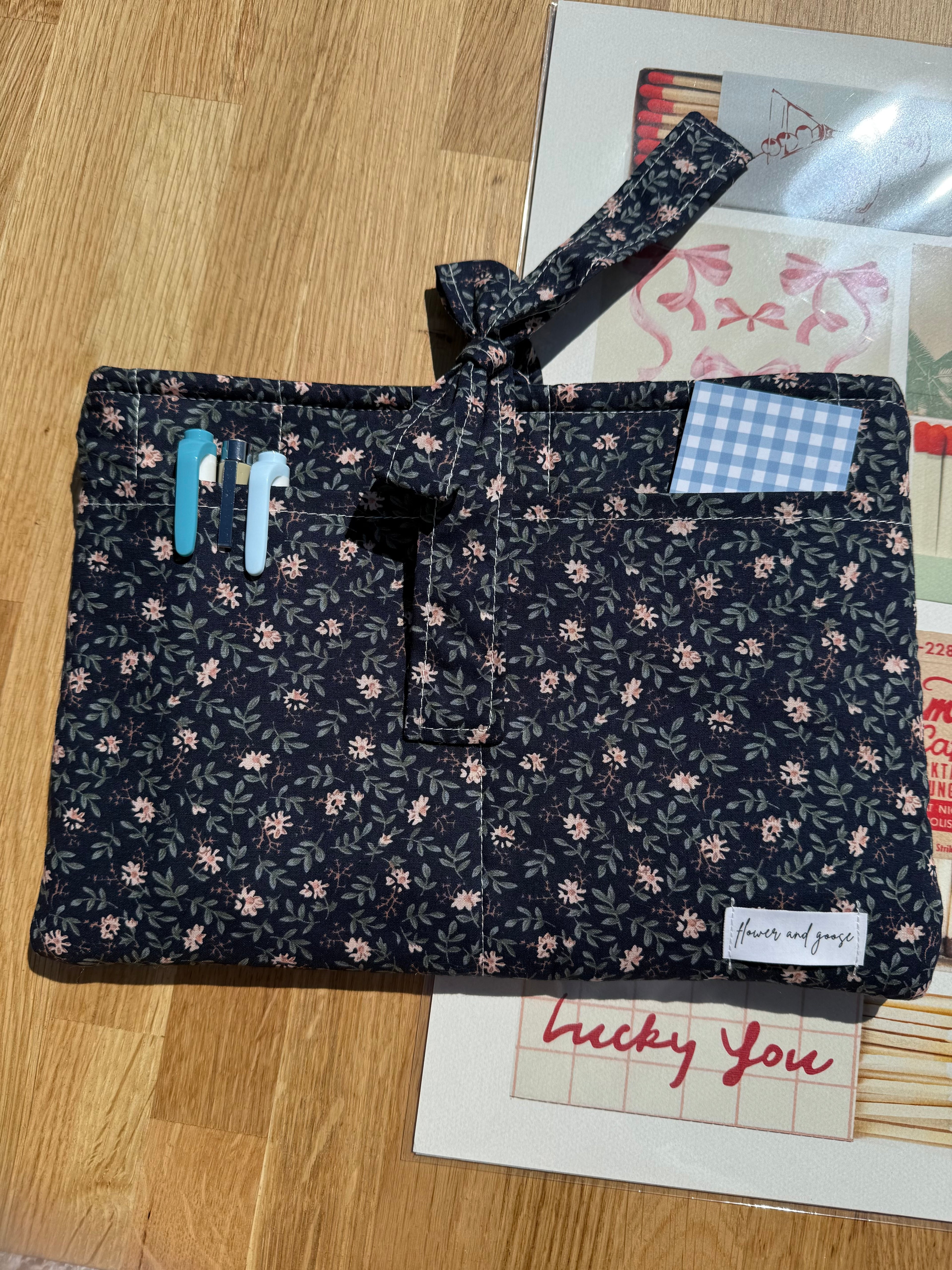 Navy floral *limited edition* Book sleeve
