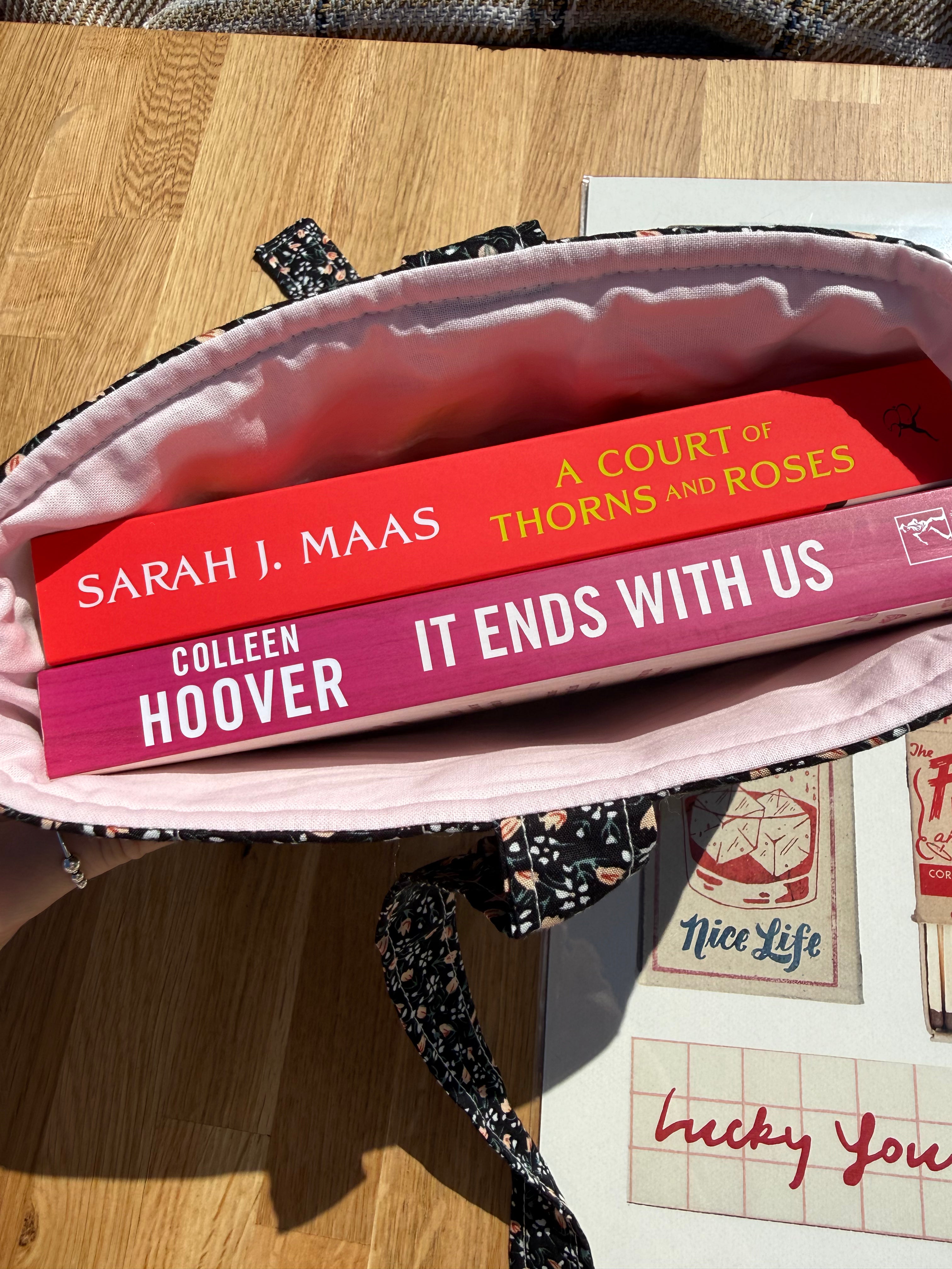 Black and pink floral *limited edition* Book sleeve