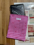 Pink stripe bow *limited edition* kindle sleeve