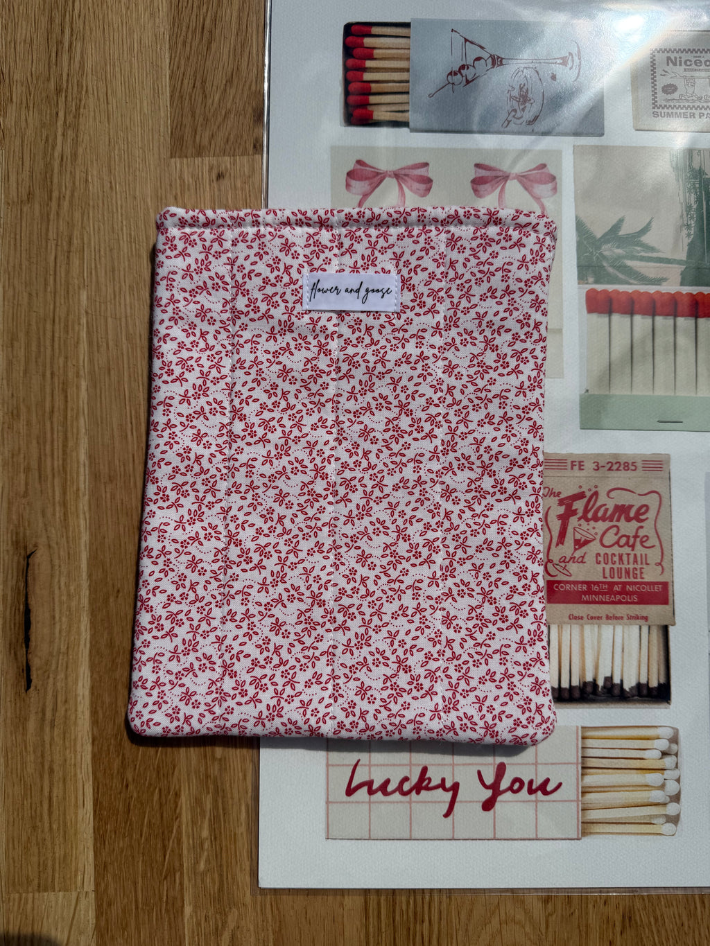 Ditsy red floral *limited edition* kindle sleeve