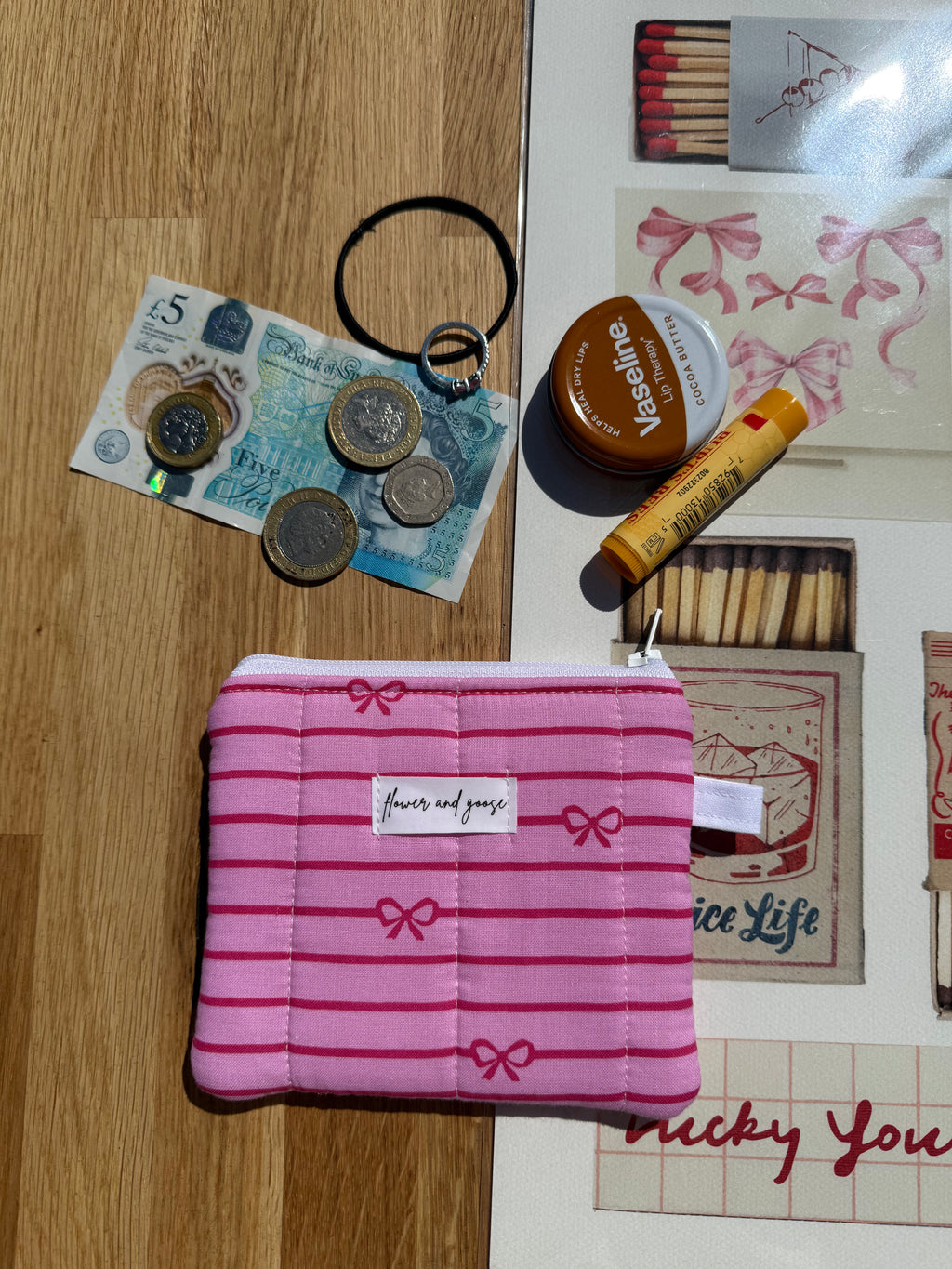 Pink bows *limited edition* keychain wallet