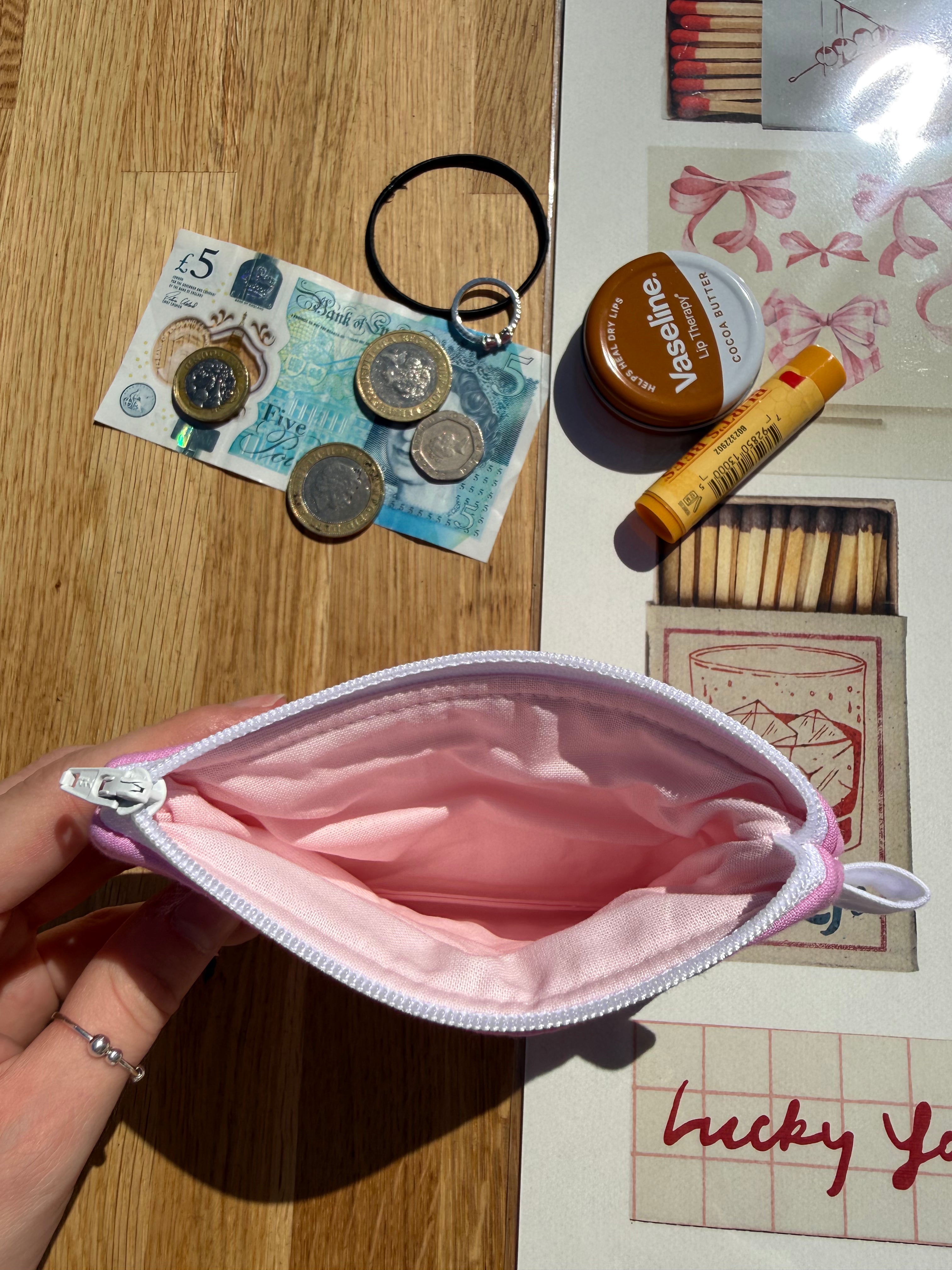 Pink bows *limited edition* keychain wallet