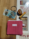 Red gingham *limited edition* keychain wallet