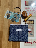 Ditsy blue floral *limited edition* keychain wallet
