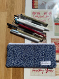 Ditsy blue floral *limited edition* pencil and glasses case