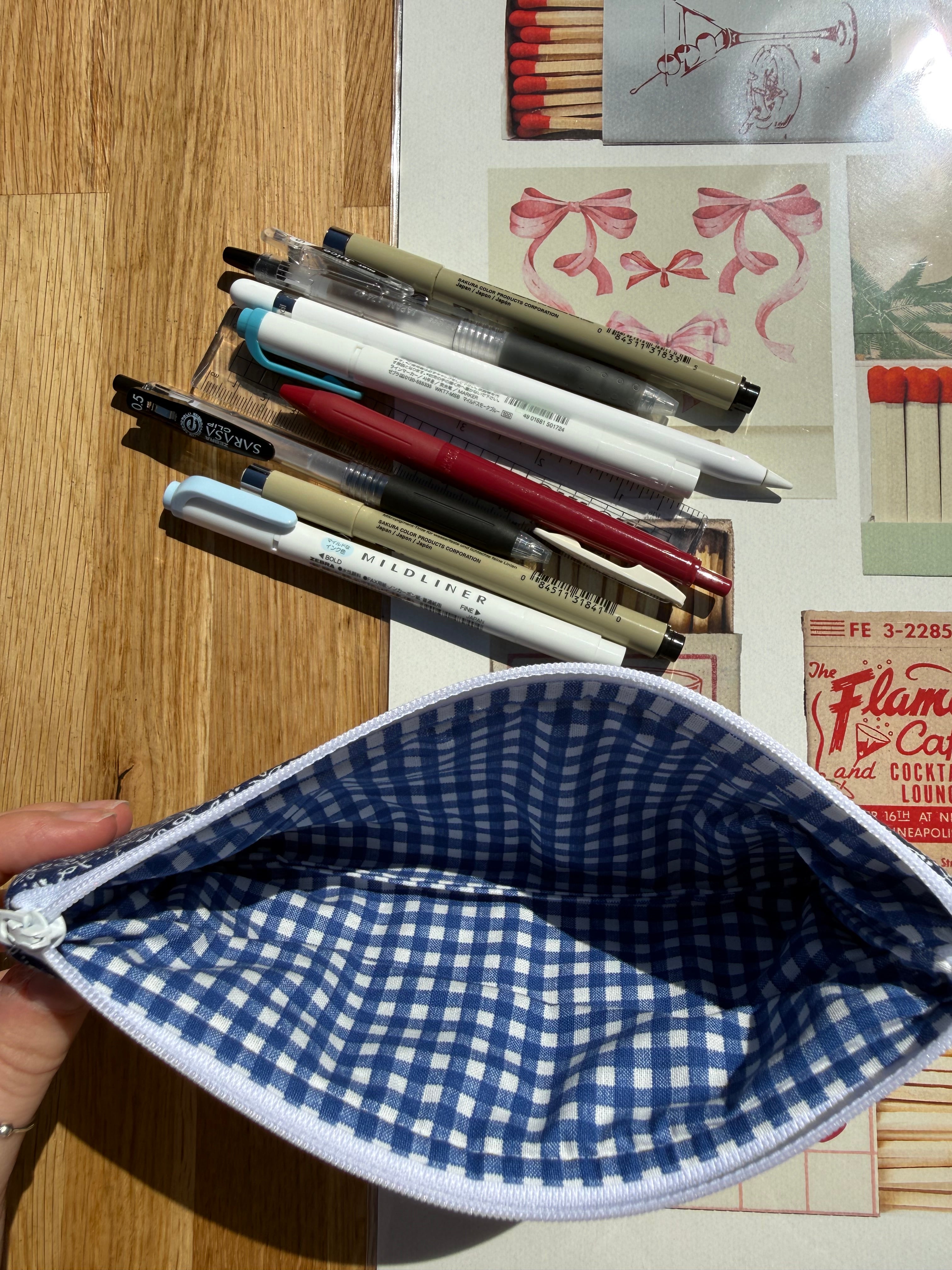 Ditsy blue floral *limited edition* pencil and glasses case