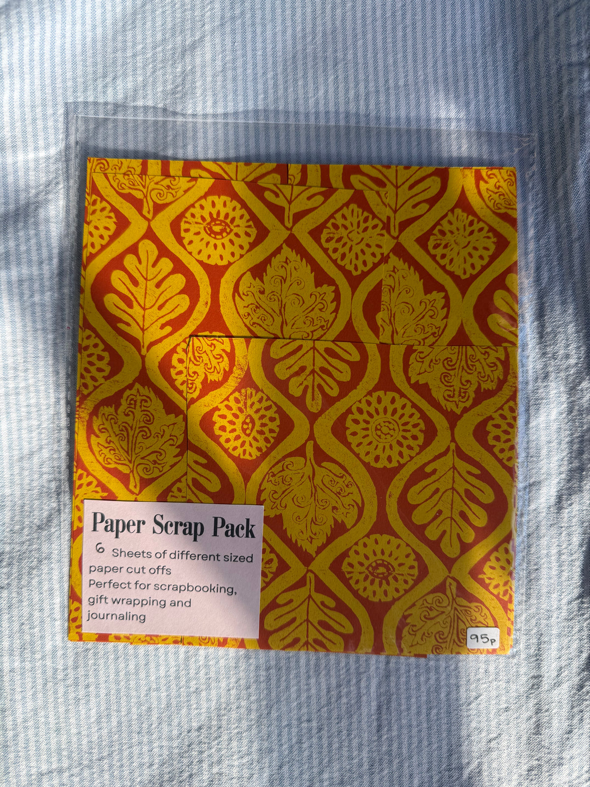 Orange autumn scrap paper pack