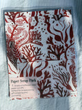 Red coral scrap paper pack