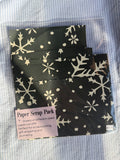 Black snowflake scrap paper pack