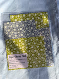Green and blue spiral star scrap paper pack