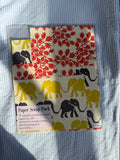 Elephants and red leaf scrap paper pack